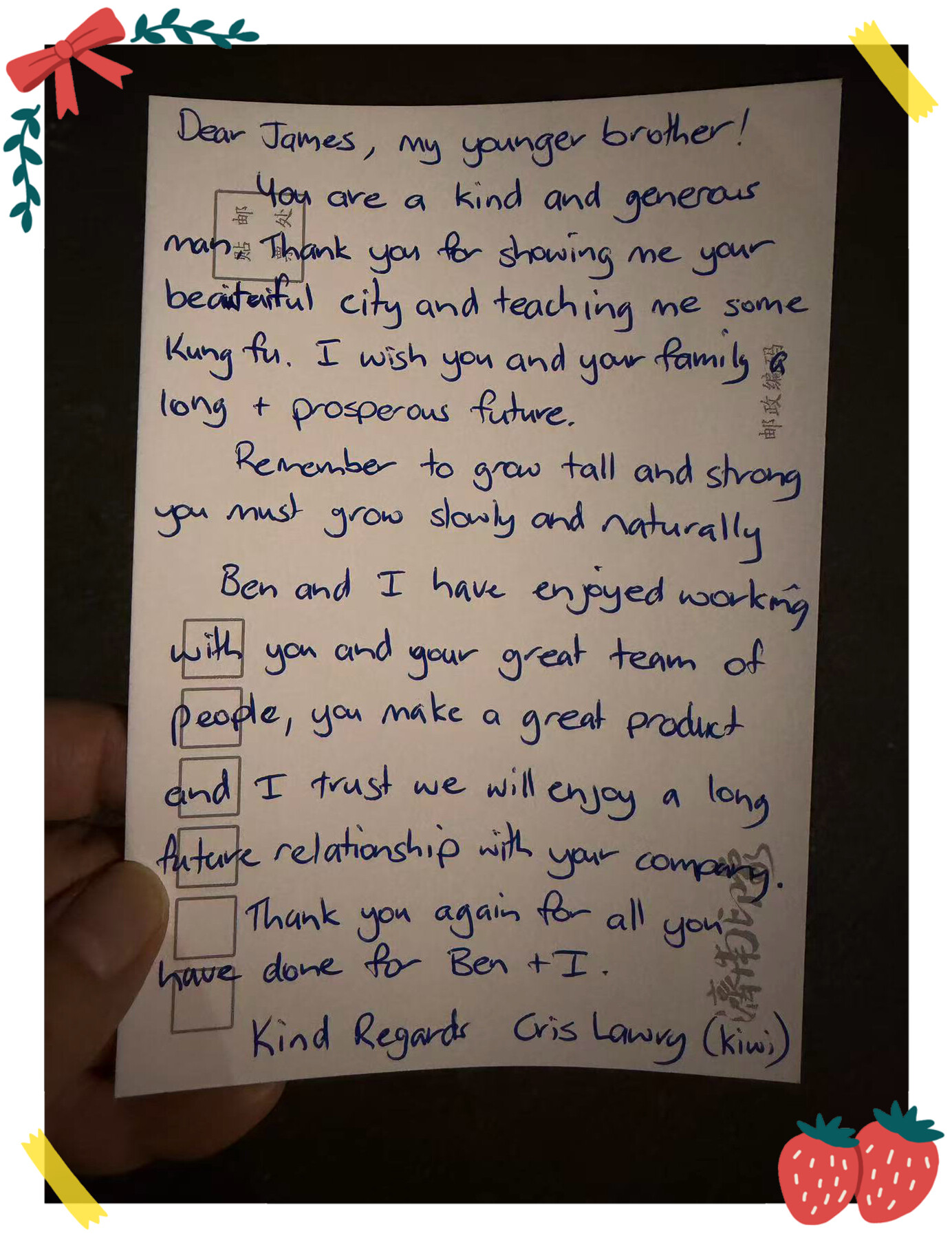 Handwritten Notes from Our Clients