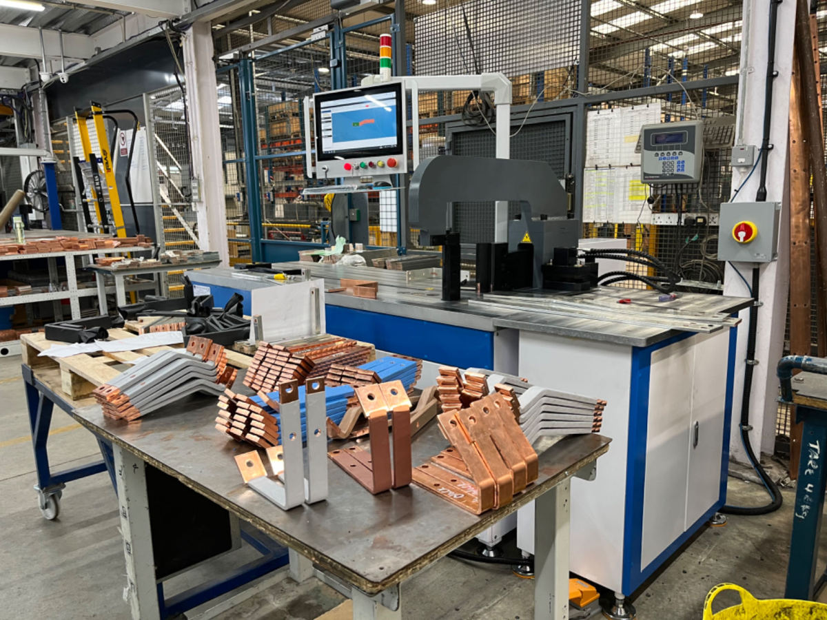 UK Biggest Power Distribution Company Massive Production of Copper Busbar with BEIENE EMAC Busbar Line