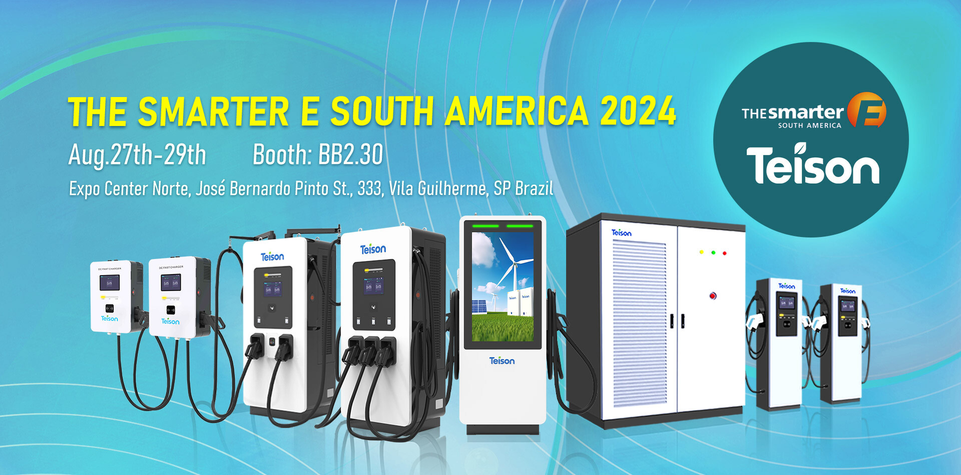 Teison will participate in The smarter E South America 2024, in São Paulo, Brazil. 