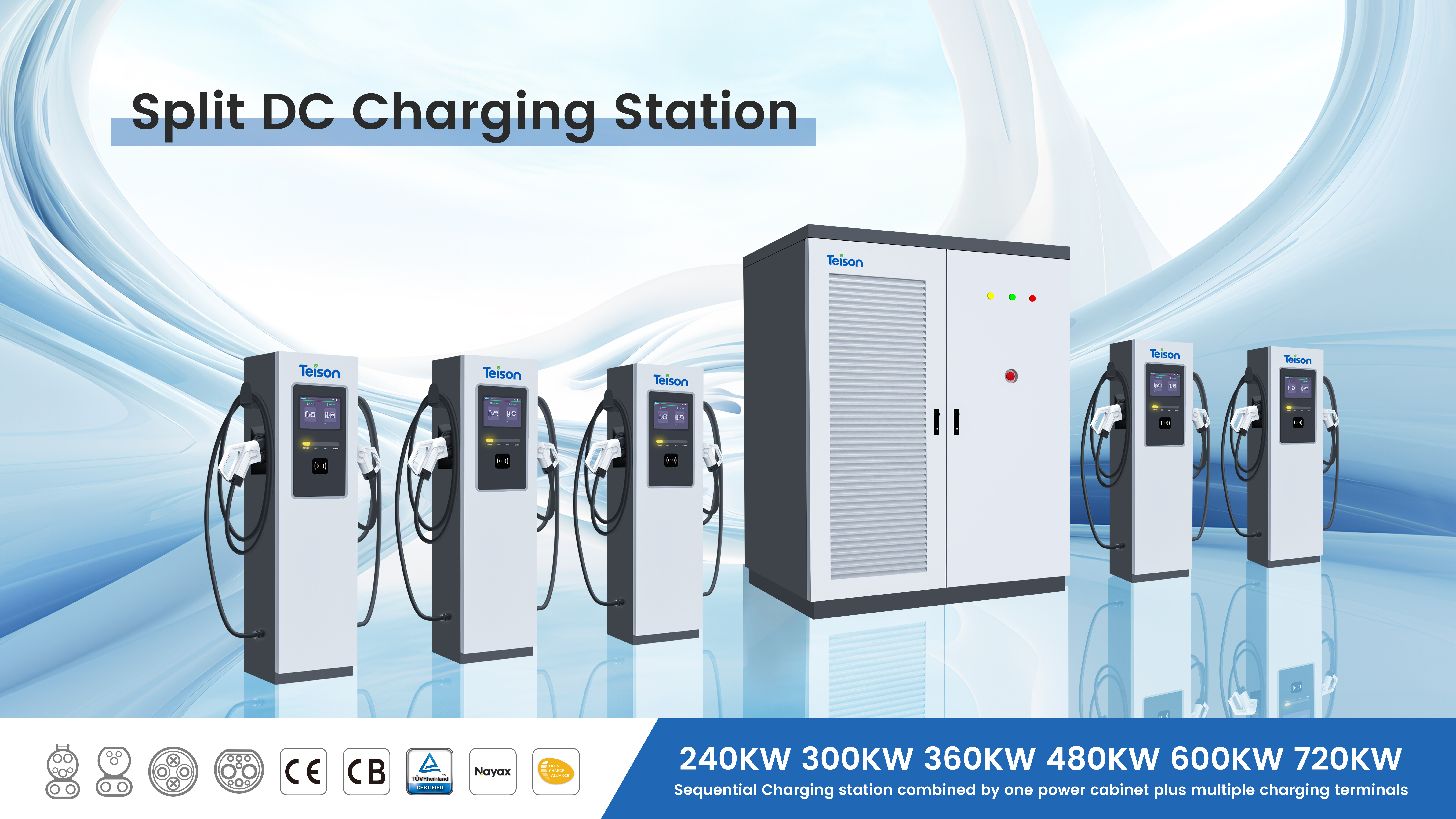 Teison DC Split ev charger is Perfect for Highways