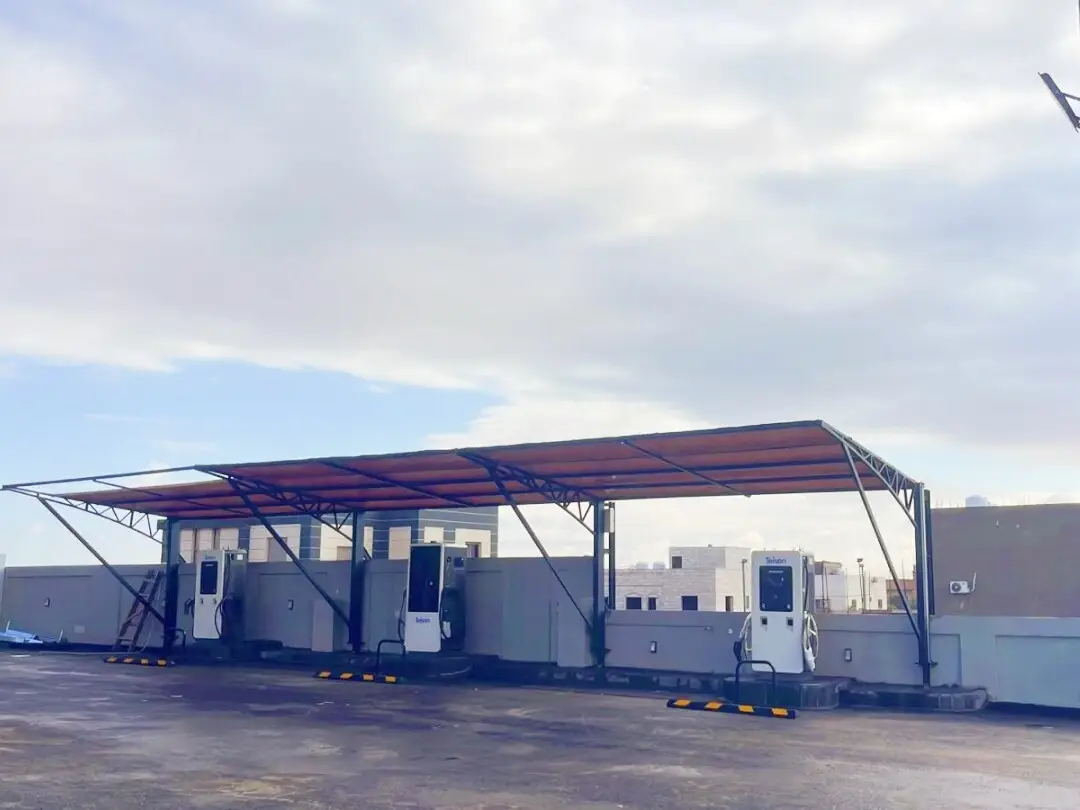 Teison 60kW DC Vision 43'Inch Advertising Screen ev charger and 120kW DC Pro installed in Jordan, 2025