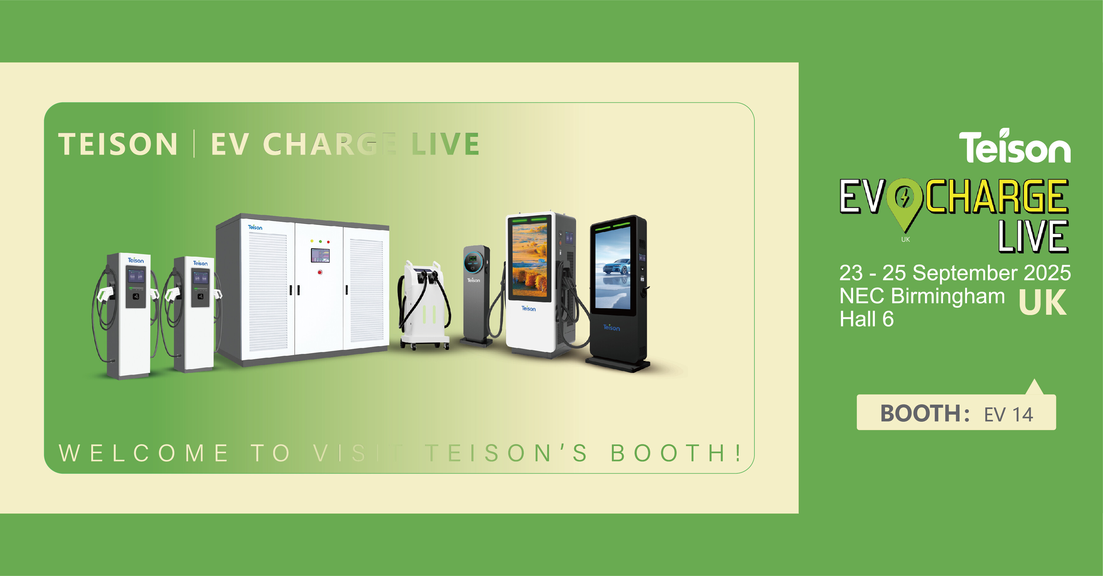 Join Teison at EV Charge LIVE UK 2025