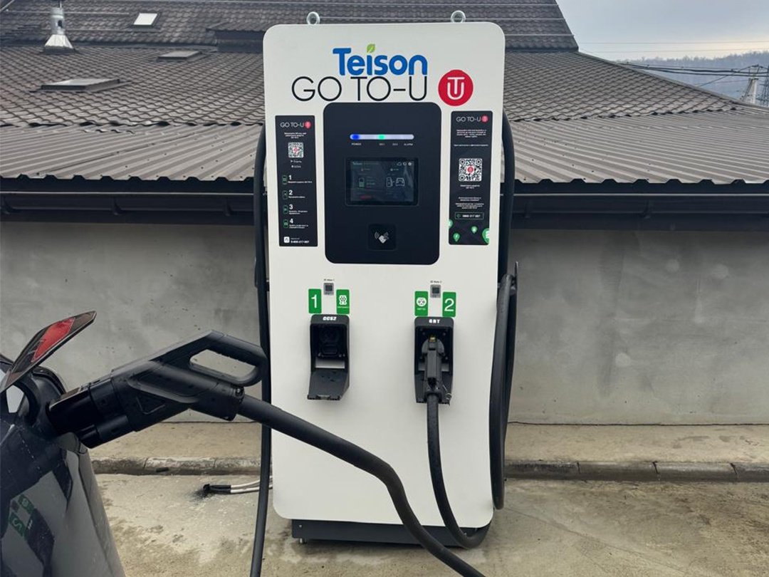 Teison DC Pro 90kW floor-mounted charging station installed in Ukraine, 2025