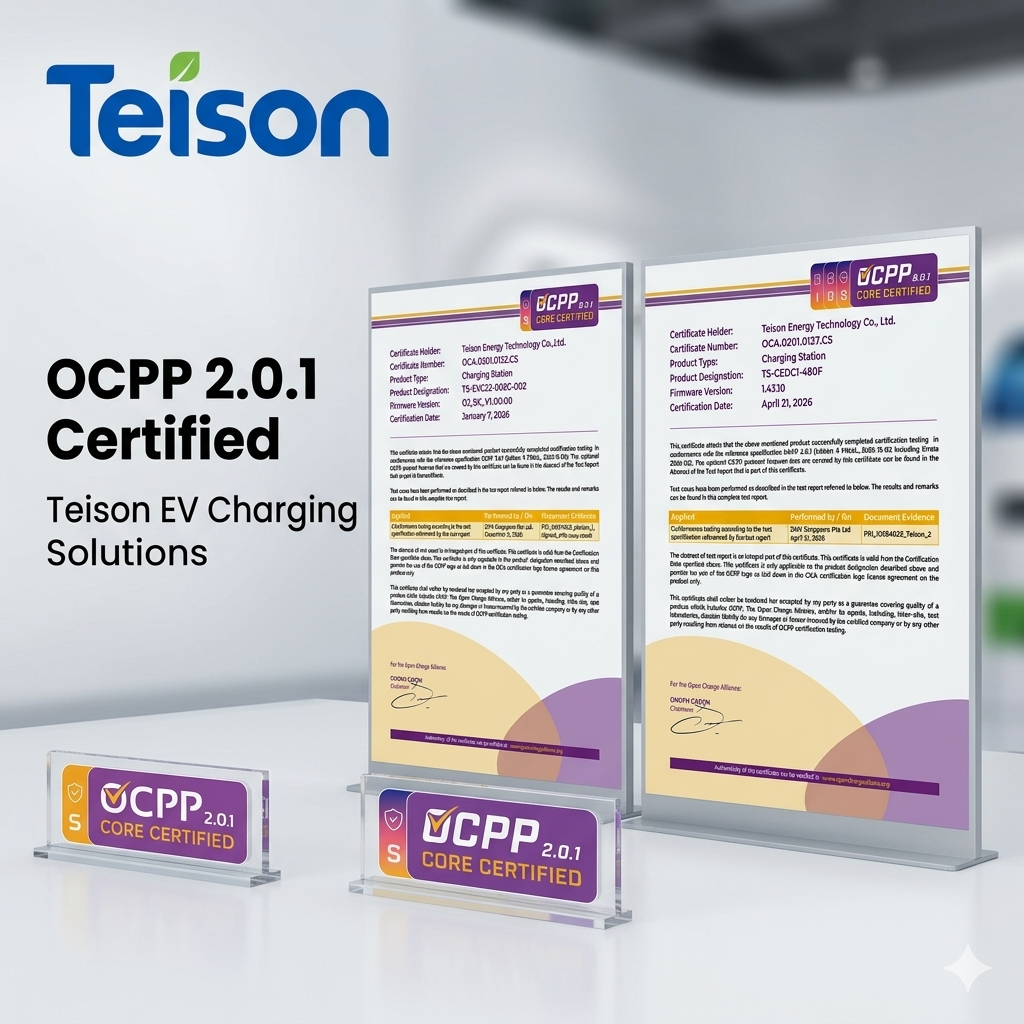  Teison AC & DC Chargers Are All Officially OCA OCPP 2.0.1 Certified