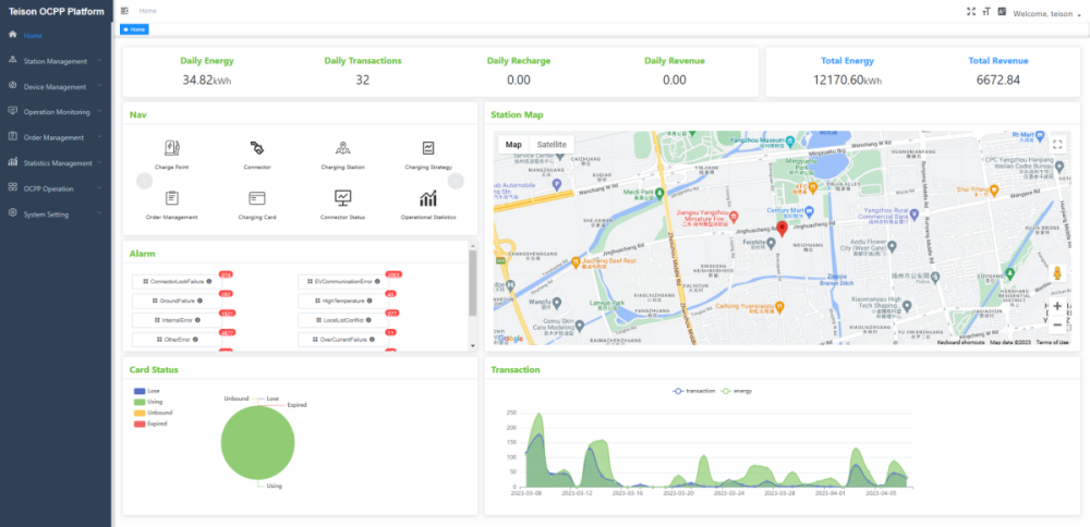 Teison Charging Stations Can Be Quipped With The OCPP