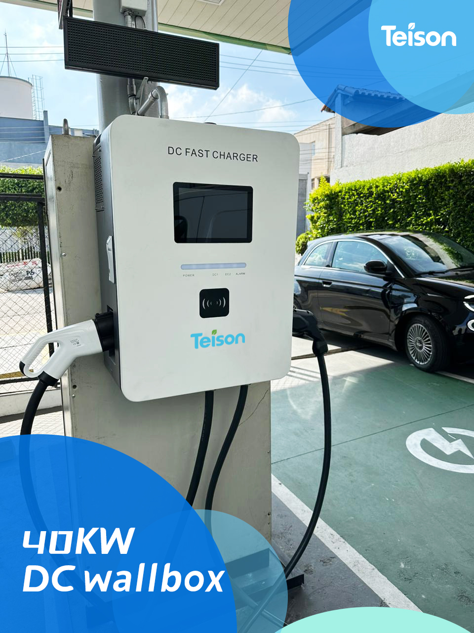 Teison new project installation of DC wall mount fast charger 
