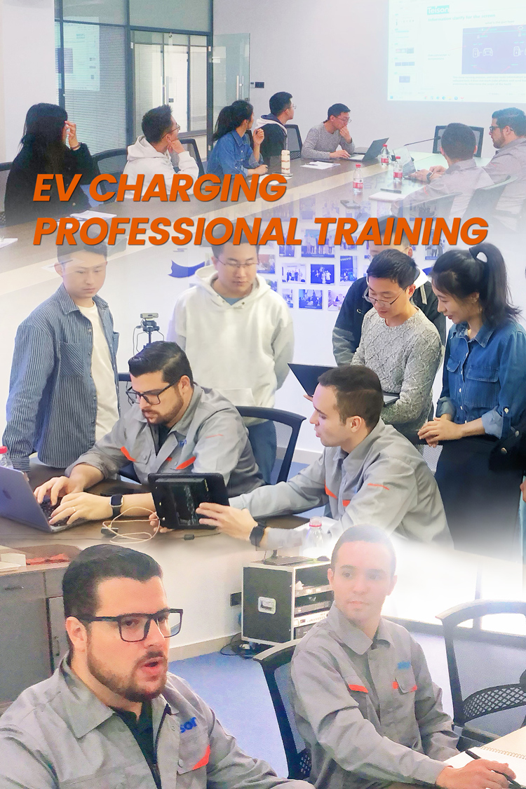 Teison professional training on ev charging regularly 