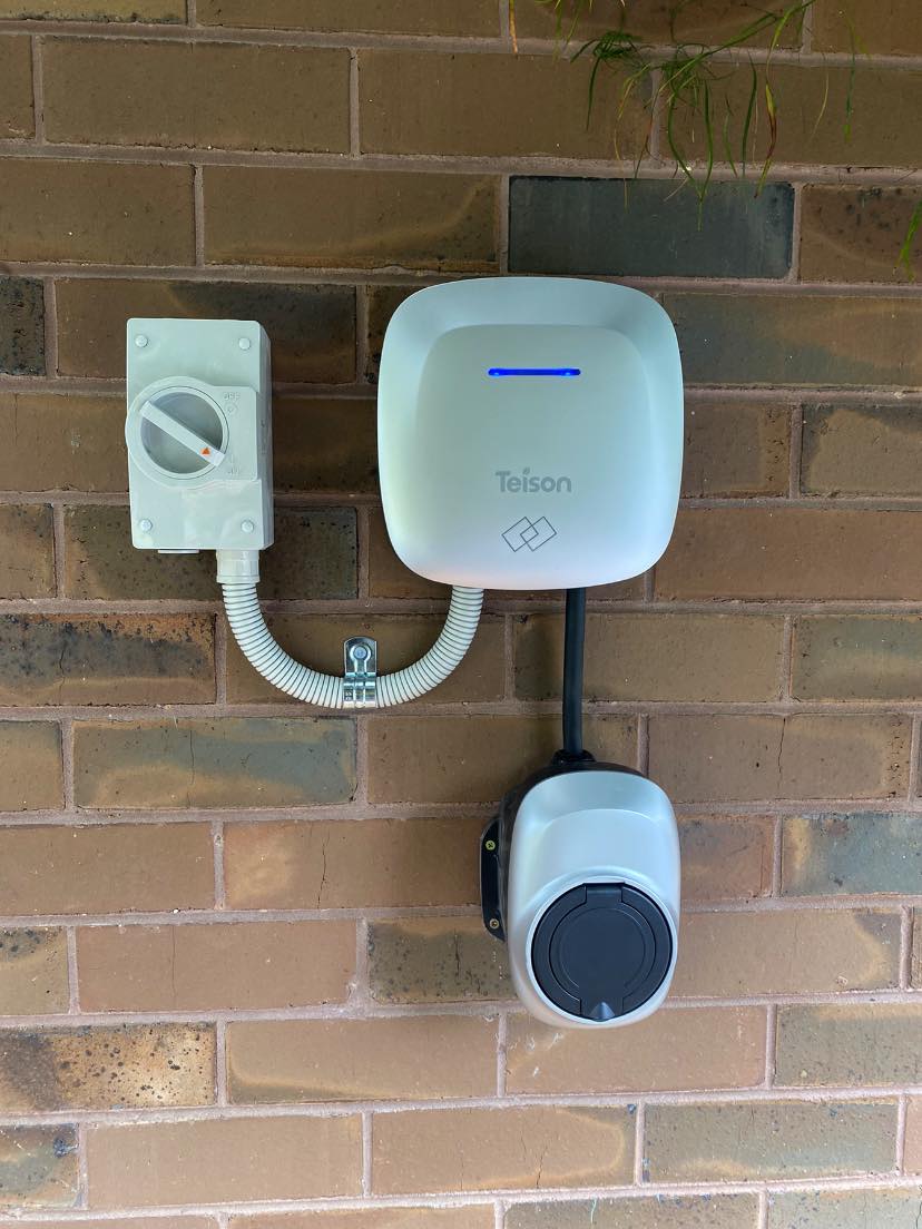 Teison Smart EV Wallbox 7Kw installed in Australia  