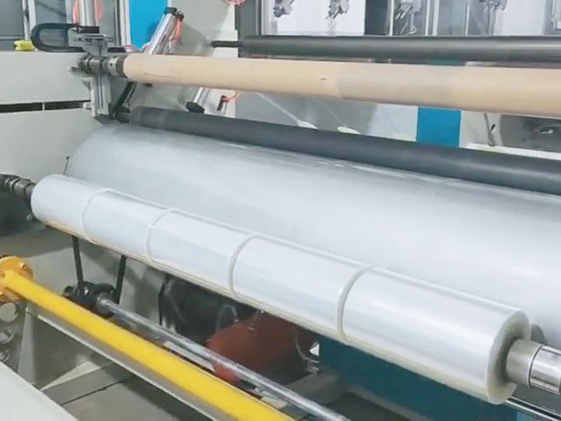 2000mm LLDPE stretch film making machine commissioning at factory