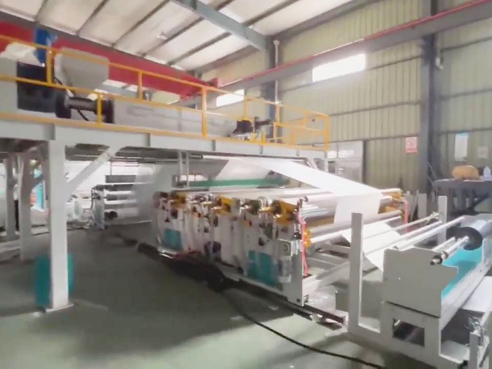 2500mm air bubble film machine with inline lamination system