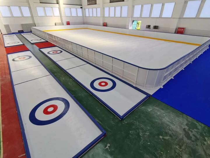 Pista de curling de hielo sintético