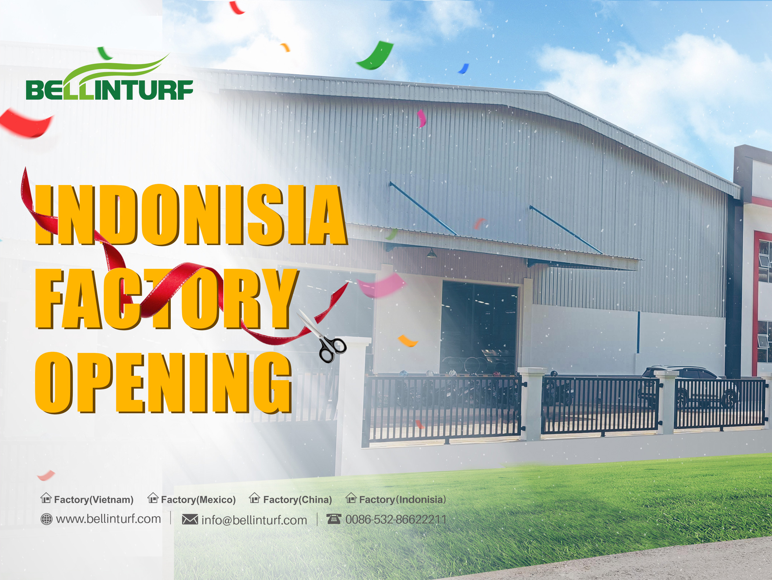 Bellinturf Announces Expansion with New Factory in Indonesia!