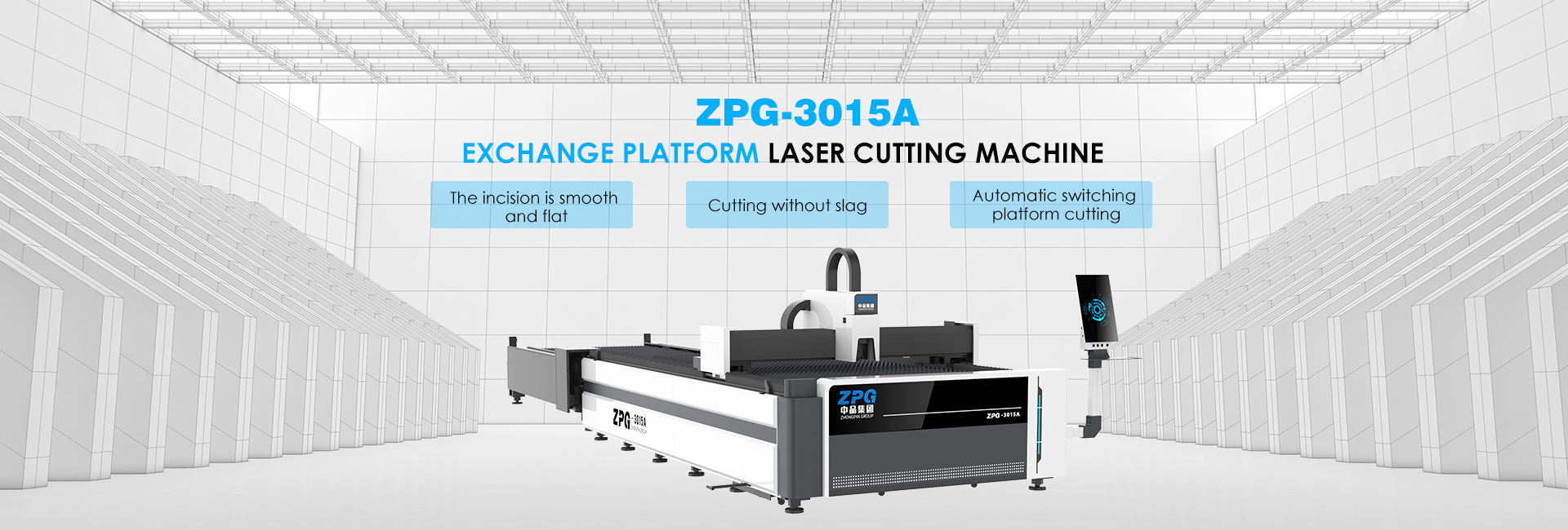 ZPG-3015A Exchange platform fiber laser cutting machine