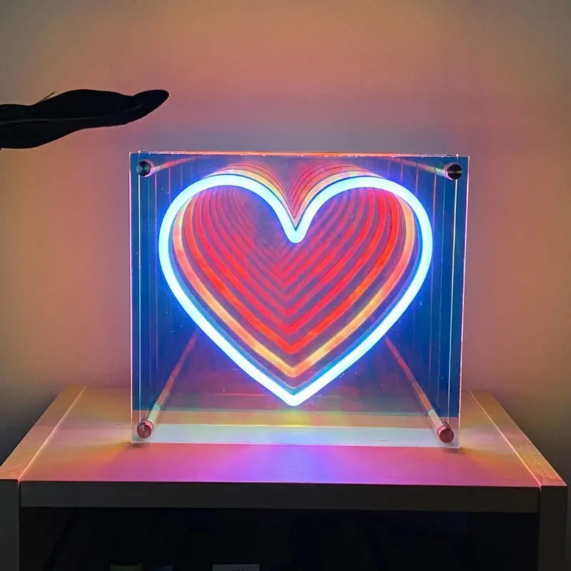 Infinite mirror neon sign