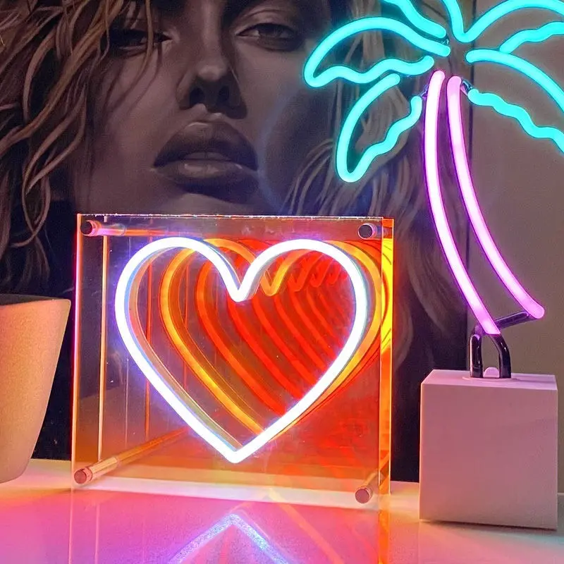 Infinite mirror neon sign