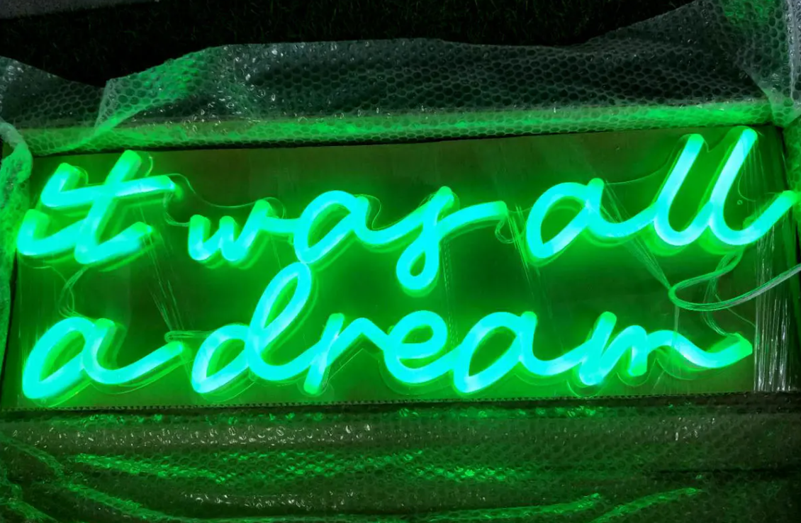 It was all a dream 12v 5A rgb led flex neon sign