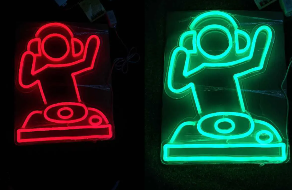 DJ model neon sign custom RGB neon sign