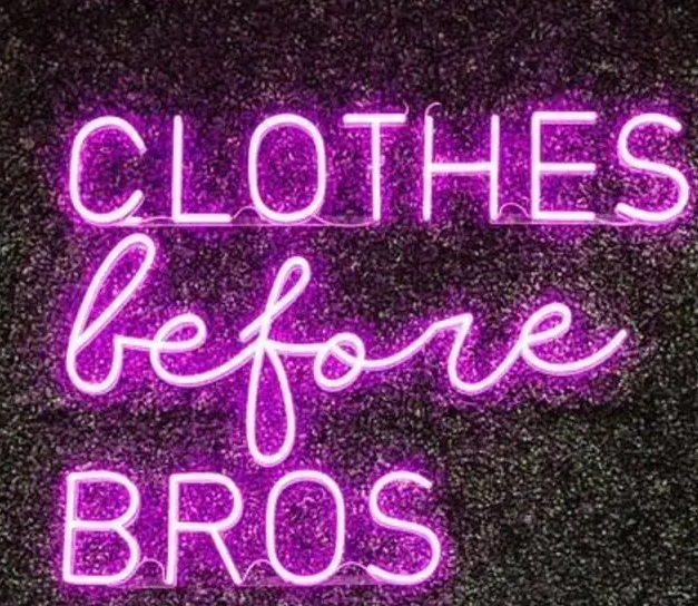 Clothing store neon sign