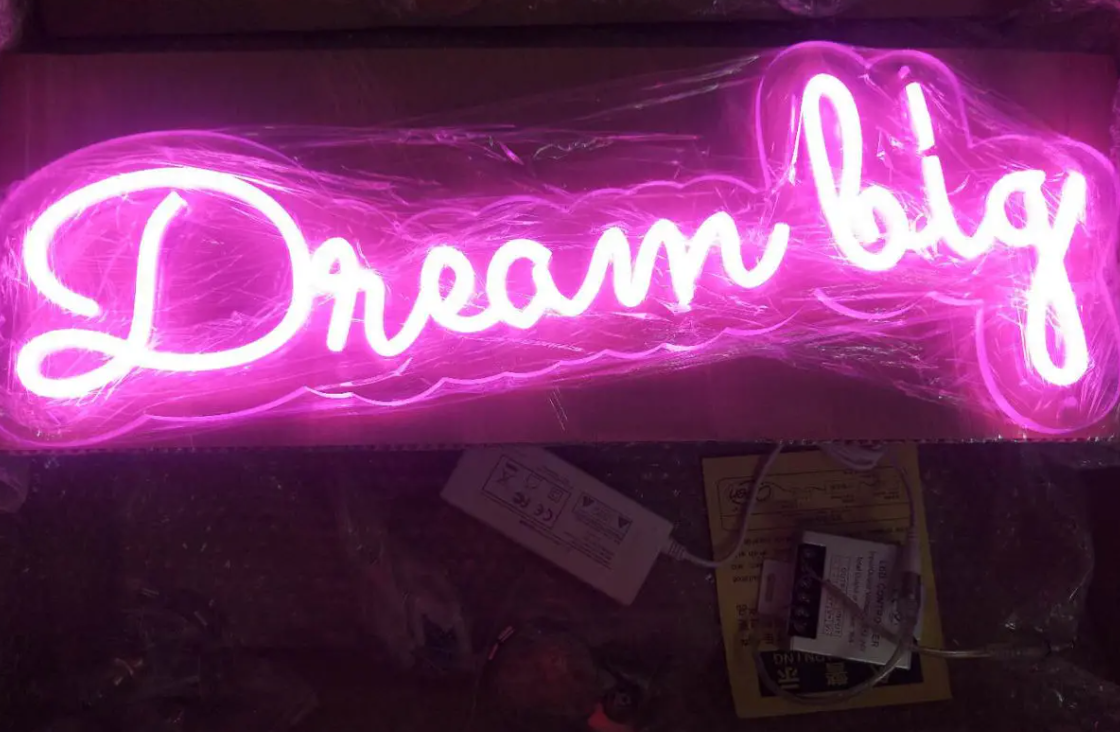 Dream big neon sign