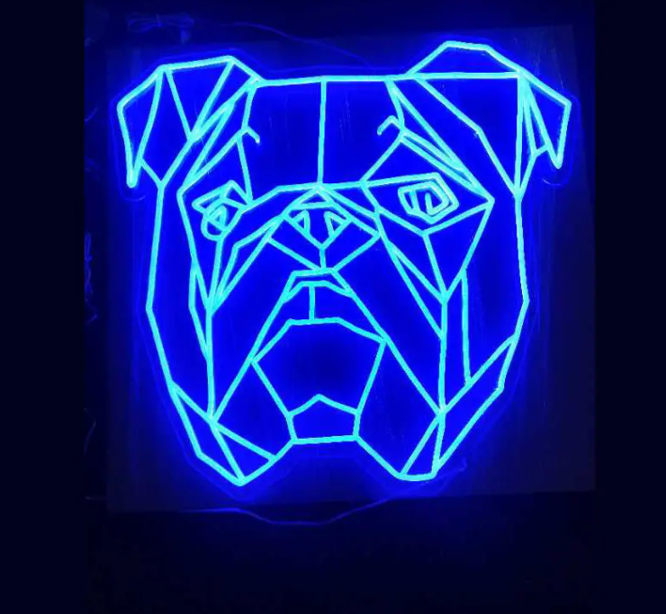 Wholeasle free shipping 12V 5A 116W Dog model neon sign custom creative pet style neon sign