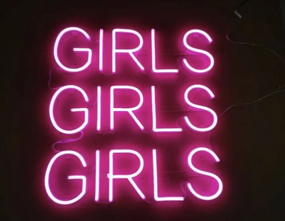 GIRLS GIRLS GIRLS neon sign