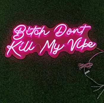 Bitch dont kill my vibe neon sign