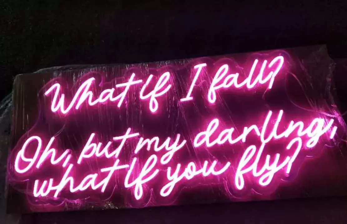 Neon letters sign