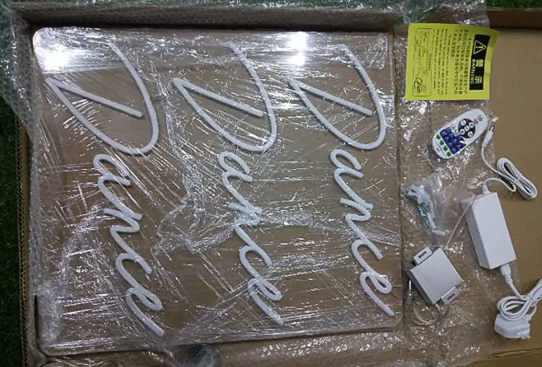 DANCE pink color neon sign