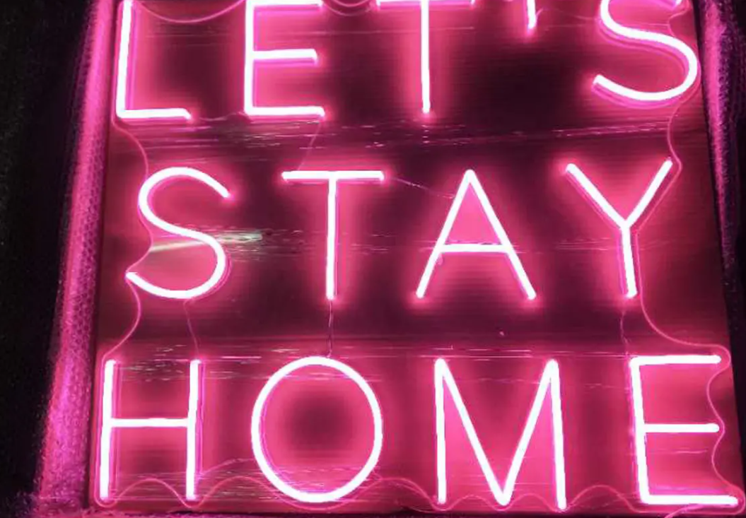 LTE'S STAY HOME neon sign multicolor optional wholesale