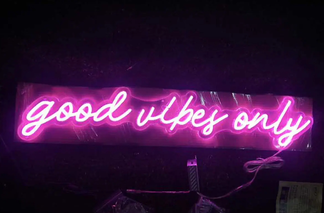 Good vibes only neon sign