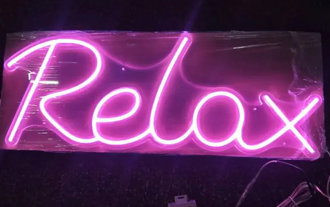 Relax neon sign