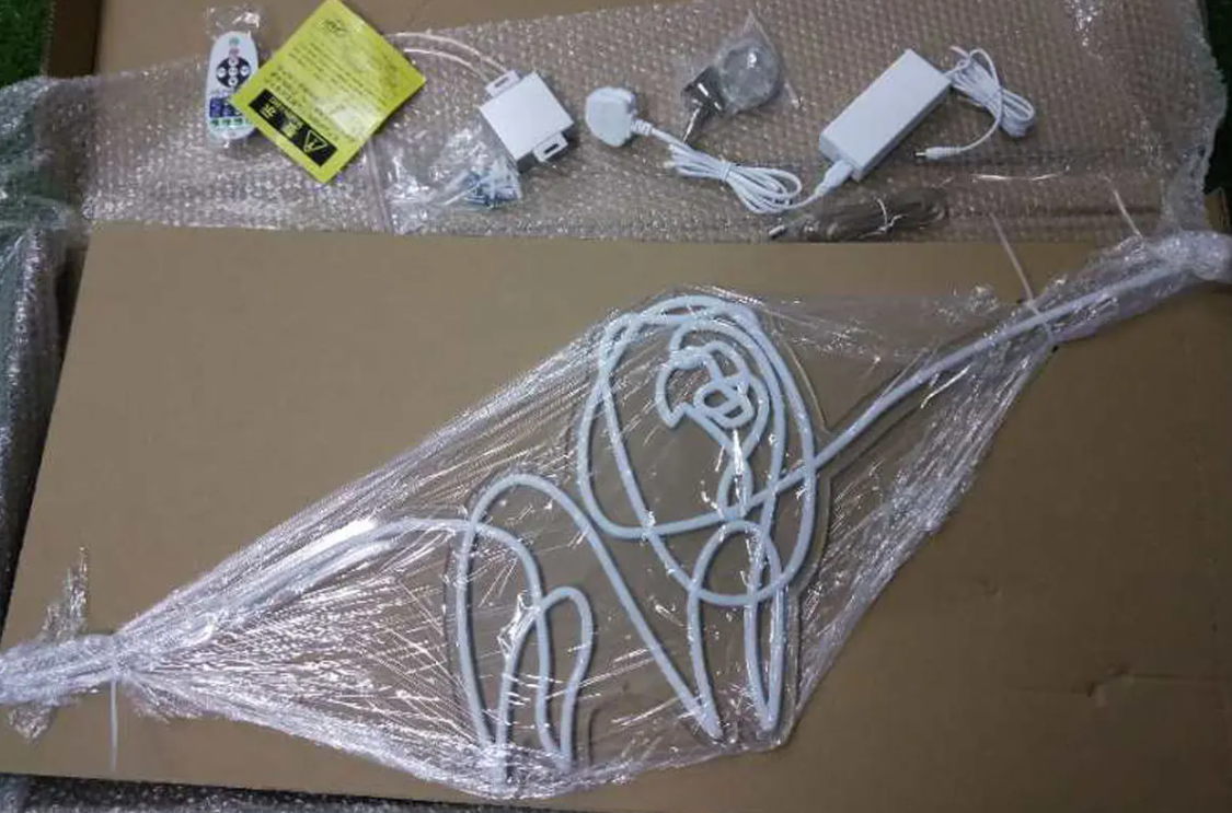 Abstract painting neon sign