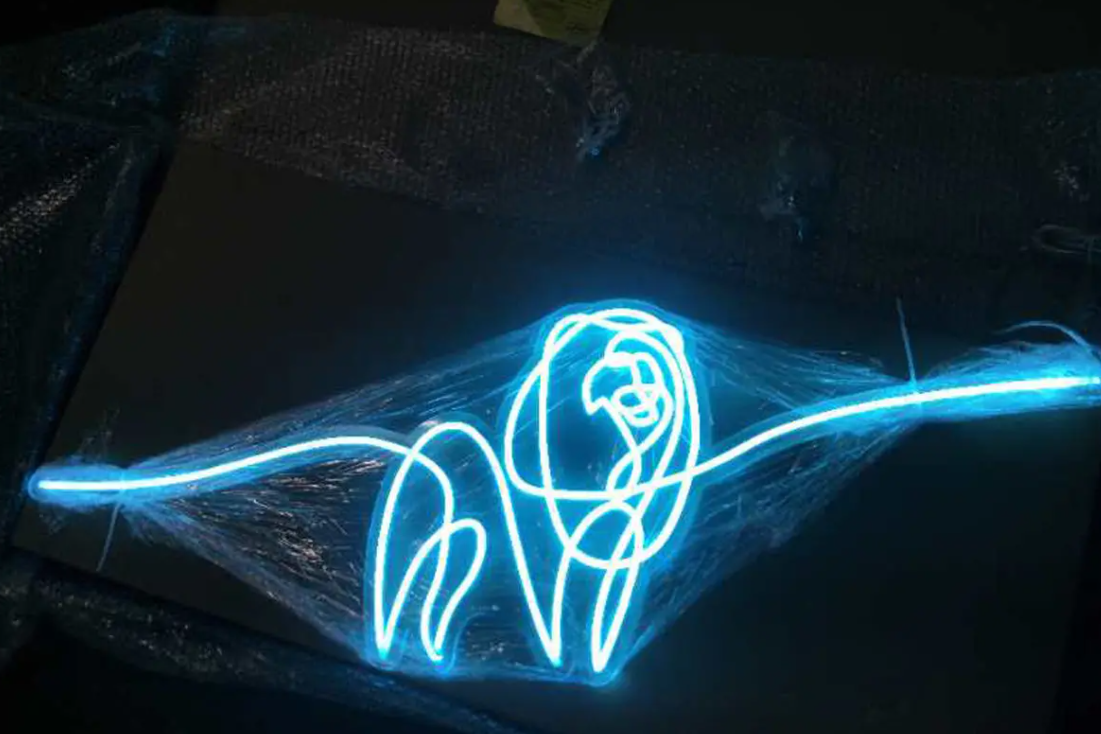 Abstract painting neon sign