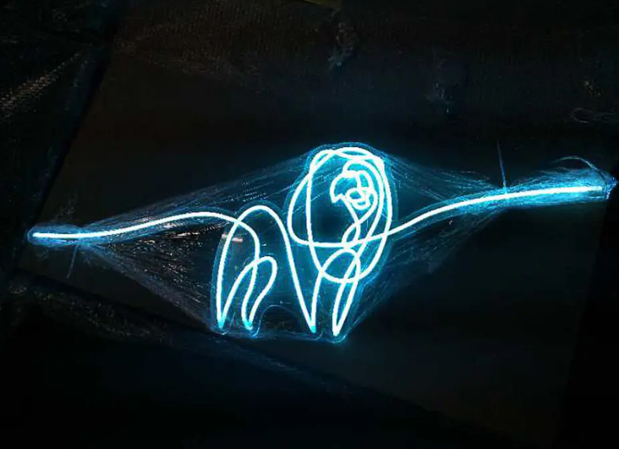 Abstract painting neon sign