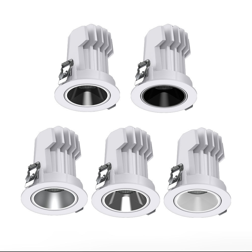 Aluminum Anti Glare Round 10W 20W 30W COB Spotlight Trimless Commercial Lighting Ceiling Recessed LED Downlight For Home Hotel