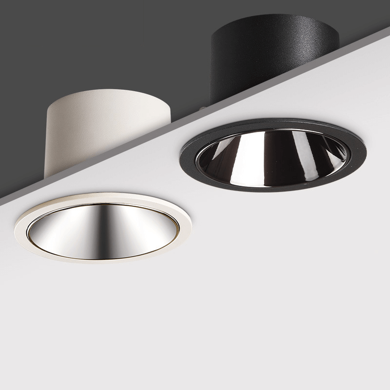 New design supermarket lighting recessed ceiling spotlight 7w 12w 20w round cylinder aluminum dimmable led downlight