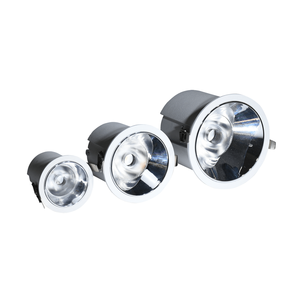 New design supermarket lighting recessed ceiling spotlight 7w 12w 20w round cylinder aluminum dimmable led downlight