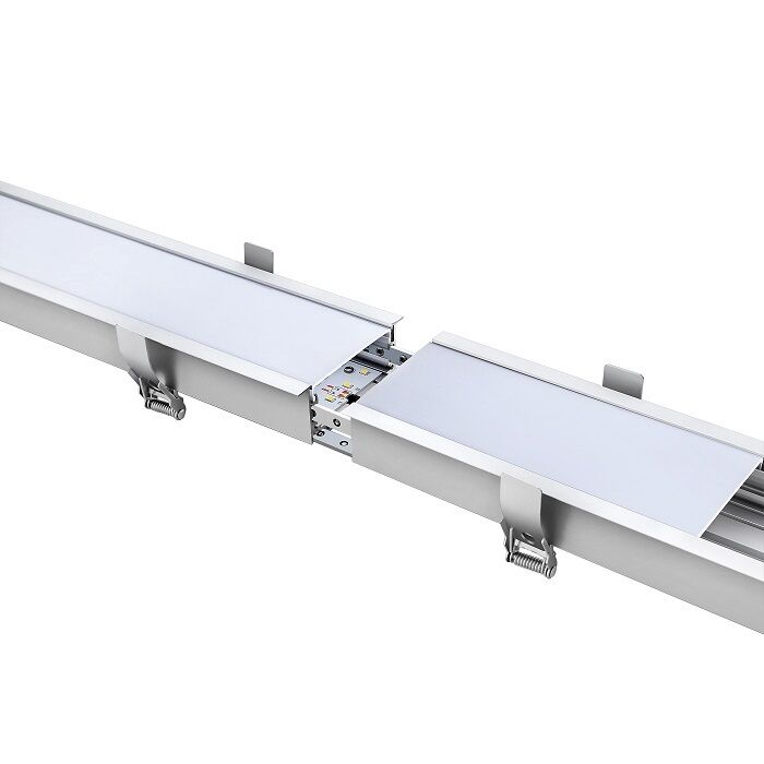 Aluminum Profile Ceiling Gypsum Recessed Led Linear Light Office Supermarket School Explosion Proof Led Embedded Tube Light