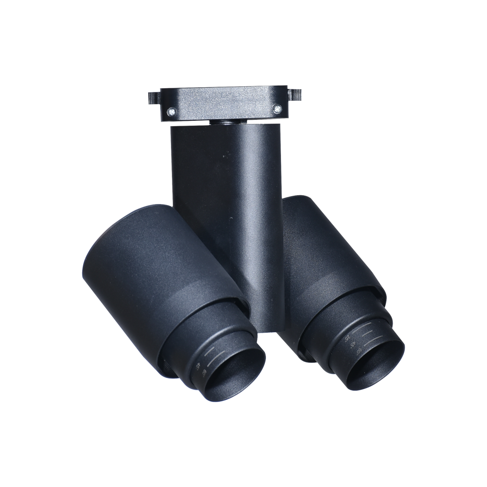 Double heads 2*12w 2*25w 2*30w led commercial track light fixtures no flicker rotatable cob led track light for store hotel