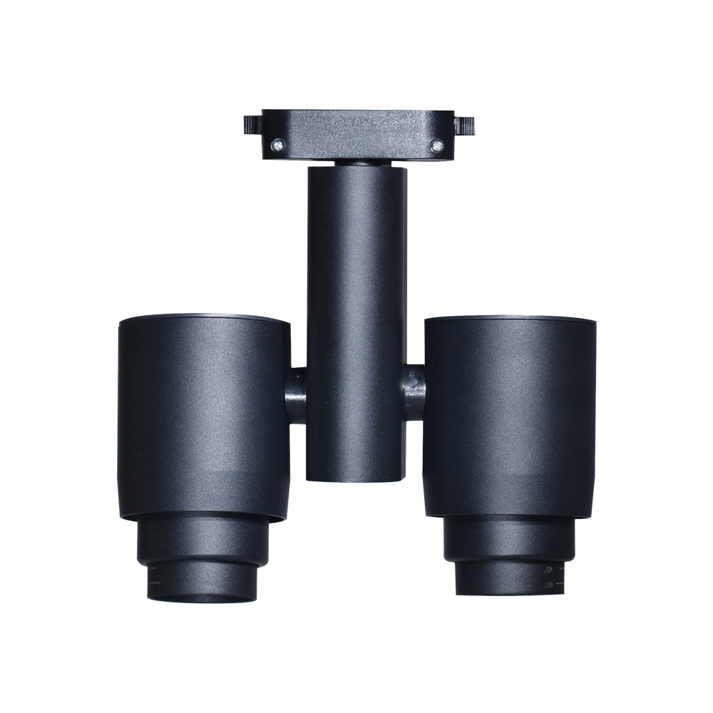 Double heads 2*12w 2*25w 2*30w led commercial track light fixtures no flicker rotatable cob led track light for store hotel