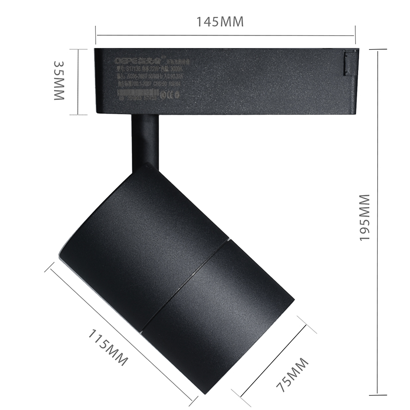 Led Track Spotlight For Bedroom Lighting Cob Led Track Light 3W 7W 12W 20W Adjustable Beam Angle 15 25 35 degree Led Track Light