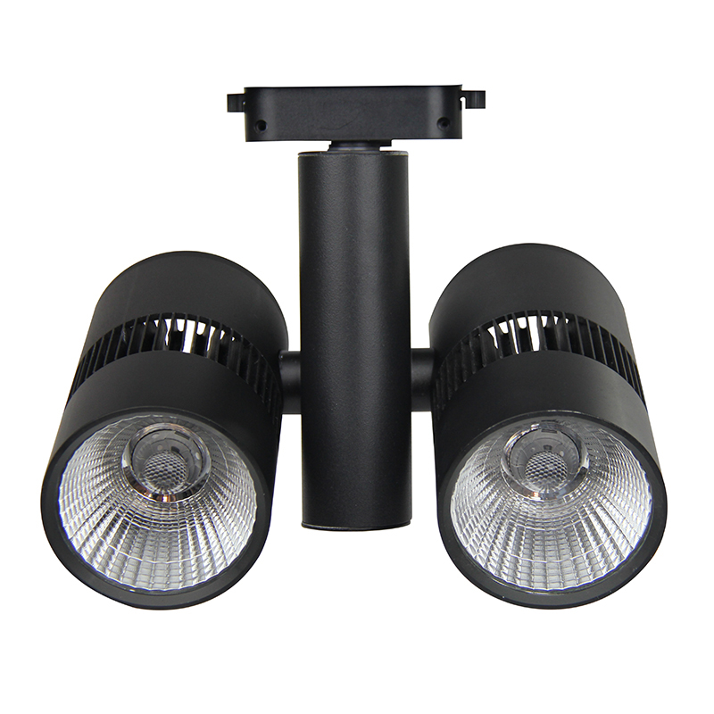 FAD Intelligent Control 50W Cob Led Track Light Aluminum Led One Head Two Heads Museum Lighting High Power Led Track Light