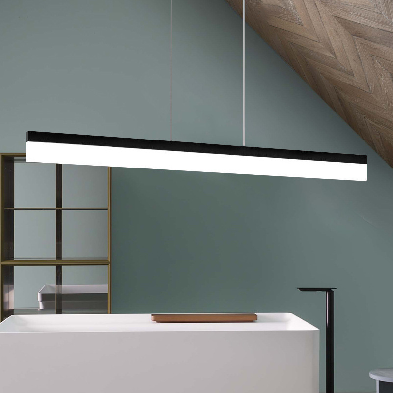 Modern aluminum office commercial restaurant residential suspended recessed 600mm 900mm 1200mm led linear lighting anti glare