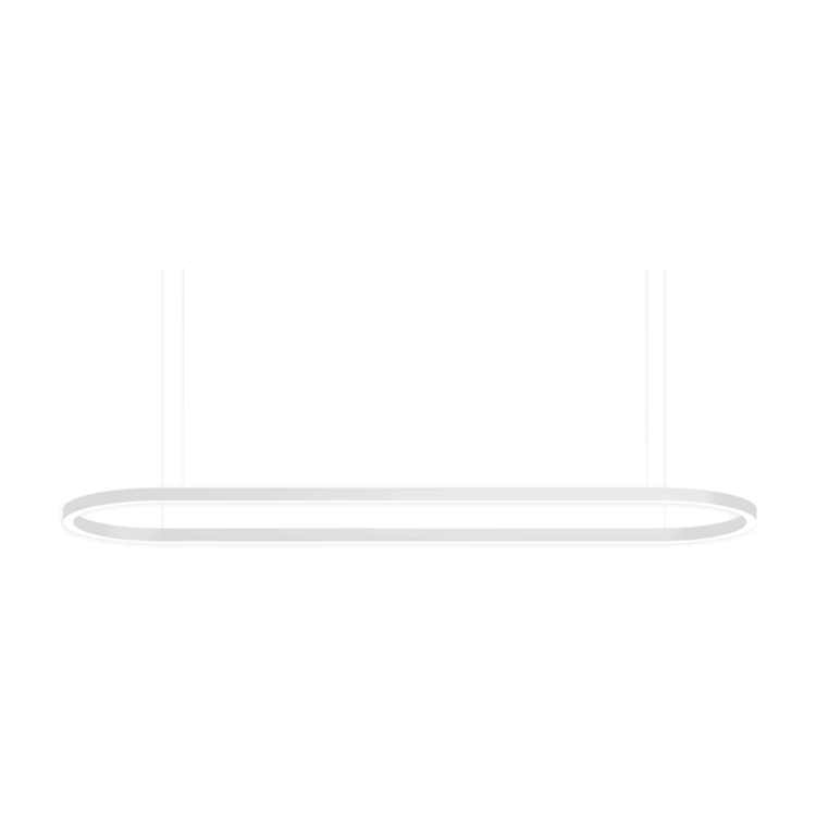 Simple modern led pendant lamp office aluminum led linear lights oval dimmable hanging light for commercial decorate