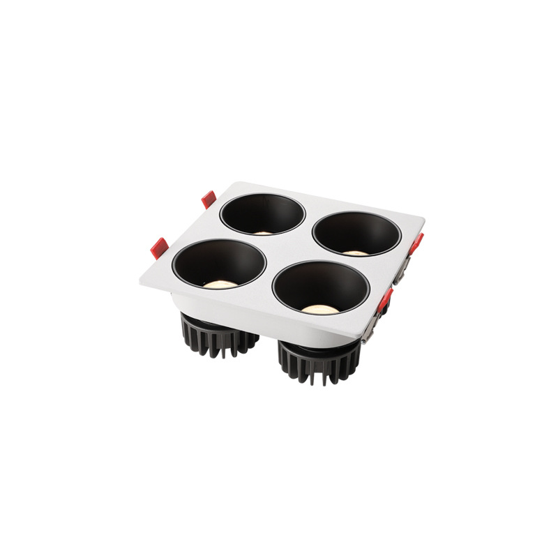 Recessed COB LED Downlight Adjustable beam Anti Dazzle 7W 12W 20W White Housing High brightness AC220V COB LED Downlight