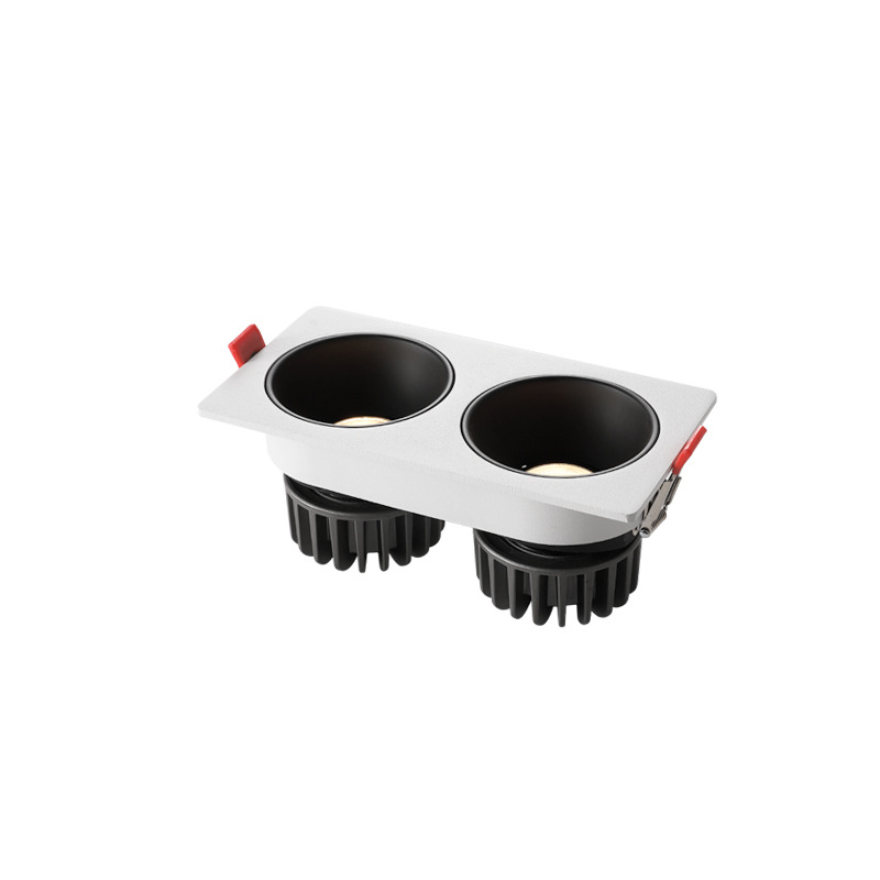 Recessed COB LED Downlight Adjustable beam Anti Dazzle 7W 12W 20W White Housing High brightness AC220V COB LED Downlight