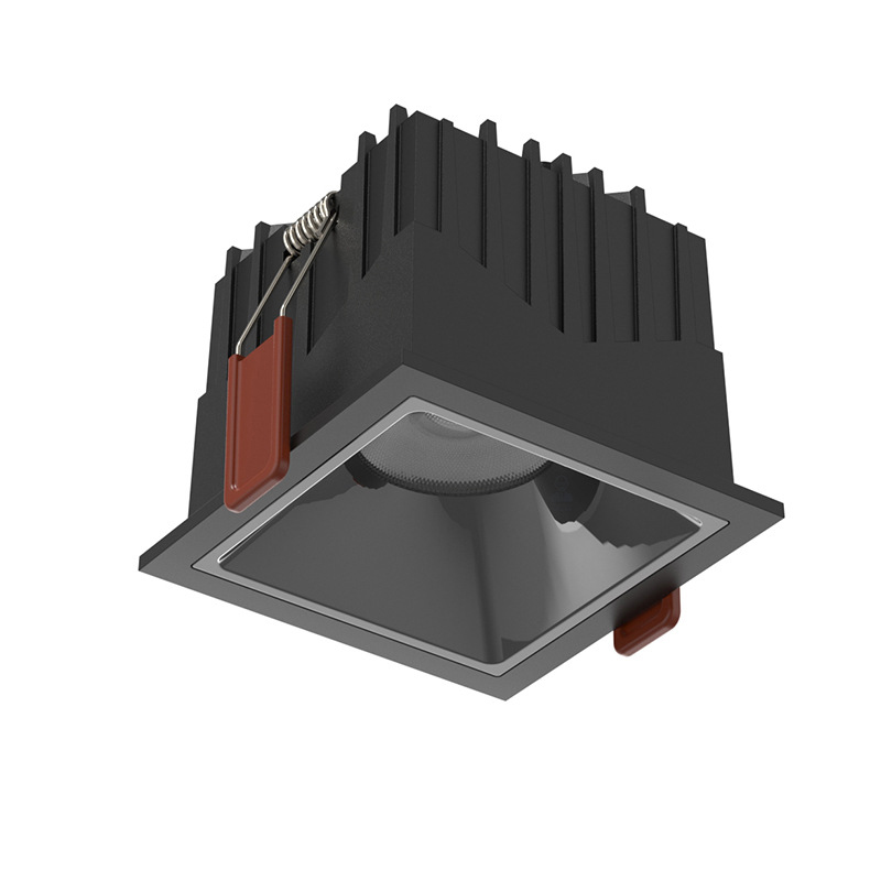 Anti glare no main lamp anti dazzle aluminum ceiling square spotlight cob dimmable 10w 10w*2 10w*3 10w*4 led downlight