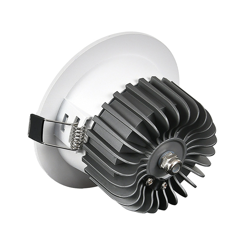 Aluminum High Brightness 5W 10W 20W 30W Multi Functional Ring Cob Ceiling Light 0-10V Dimming RA90 Led Recessed Downlight