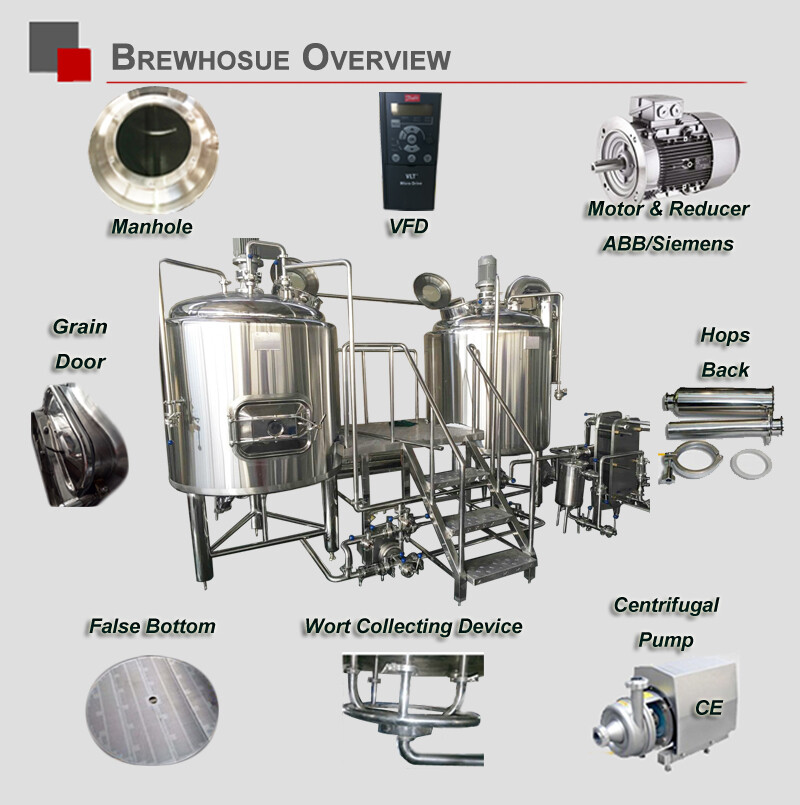 8BBL microbrewery brewing guide craft beer production line equipment brewery cleaning equipment