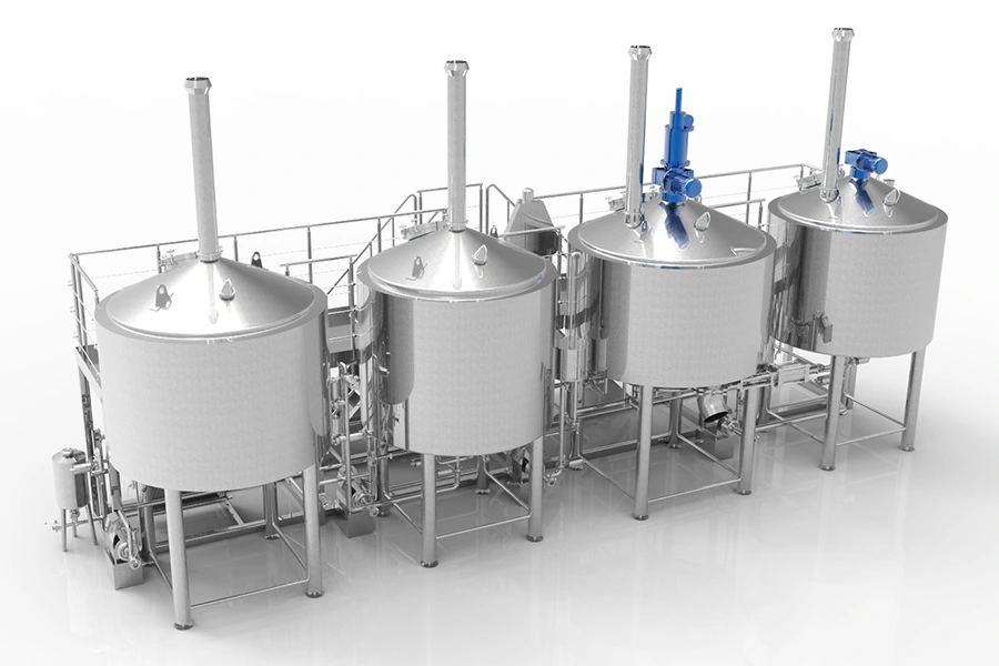 2000L 4 Vessels Commercial Beer Brewery Equipment System Solutions